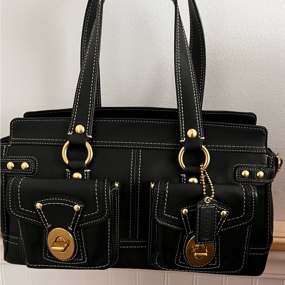 SOLD | Coach | Vintage Legacy 65th Anniversary Black Leather Satchel Handbag